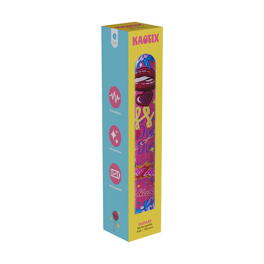 SLI Kaotix Pop Art Rechargeable Vibrator – Hot Pink
