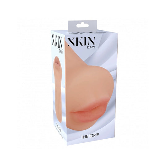 Xkin Raw The Grip Stroker - Mouth-Shaped Masturbator - Beige