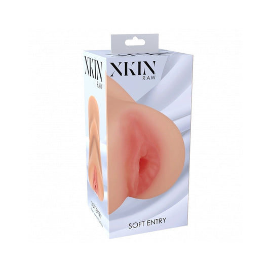 Xkin Raw Soft Entry Stroker – Beige – Realistic Design with Delicate Opening
