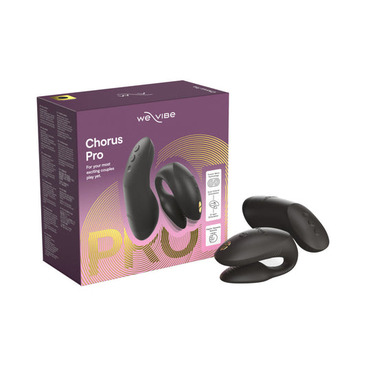We-Vibe Chorus Pro Couples Vibrator with Haptic Squeeze Remote – Satin Black