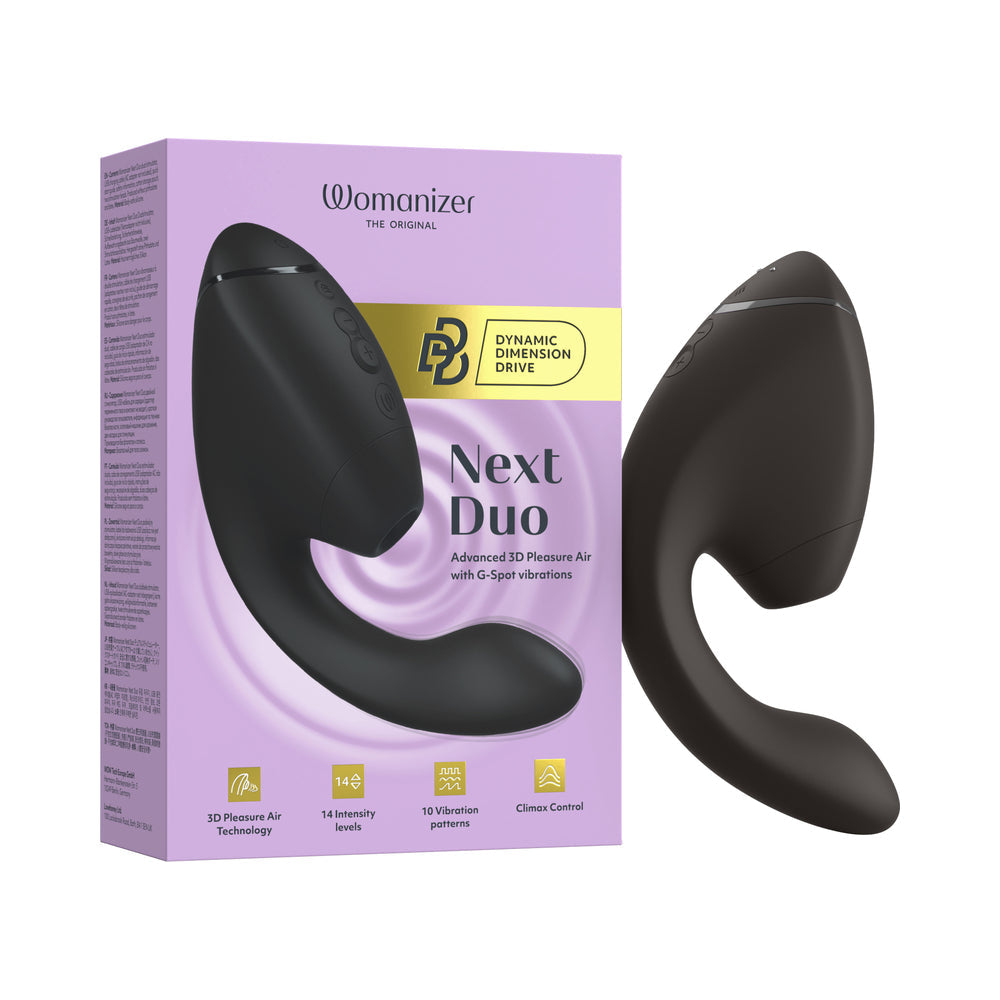 Womanizer Next Duo Dual Stimulator with 3D Pleasure Air Technology – Black