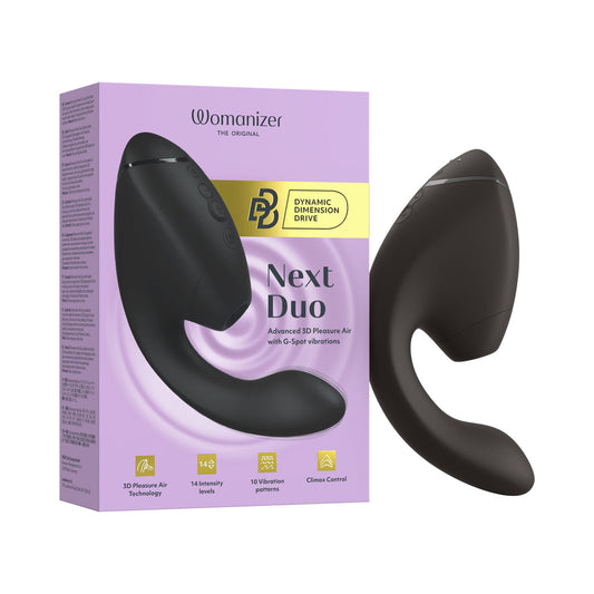 Womanizer Next Duo Dual Stimulator with 3D Pleasure Air Technology – Black