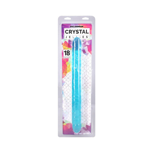Doc Johnson Crystal Jellies 18 in. Double Dong – Teal
