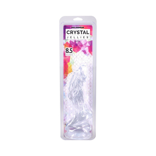 Doc Johnson Crystal Jellies Mythical Invader Dildo with Suction Cup Base – Clear