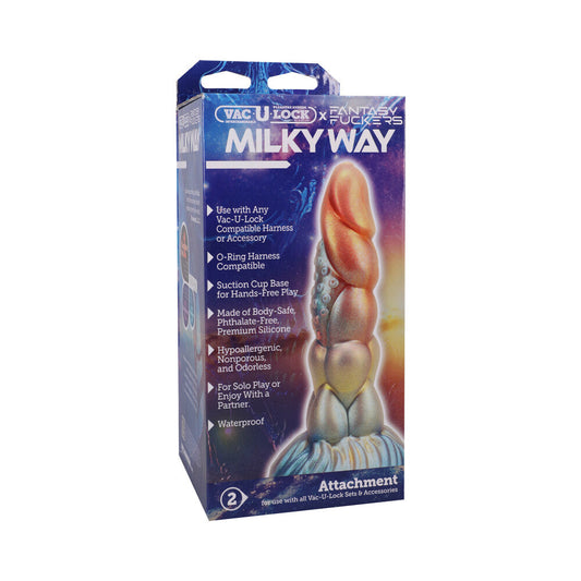 Doc Johnson Vac-U-Lock x Fantasy Fuckers Milky Way Multi-Color Silicone Dildo – 8 in