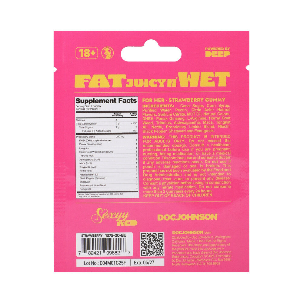 Doc Johnson Sexyy Red Hers Sexual Stimulation Gummies – Strawberry Flavor
