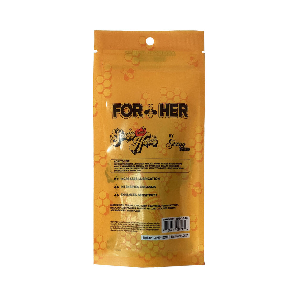 Doc Johnson Sexyy Red Hers Arousal Honey - Strawberry Flavor - 12-Pack