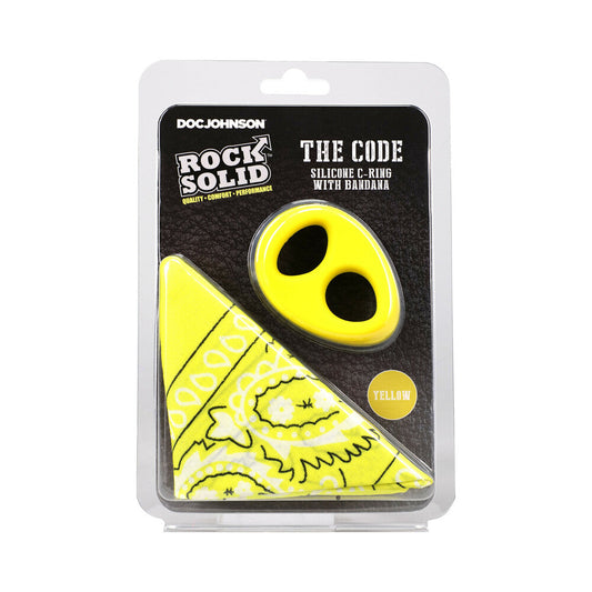Rock Solid The Code Silicone C-Ring with Bandana - Yellow/Black