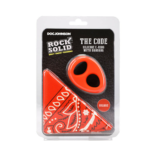 Rock Solid The Code Silicone C-Ring with Bandana – Orange/Black