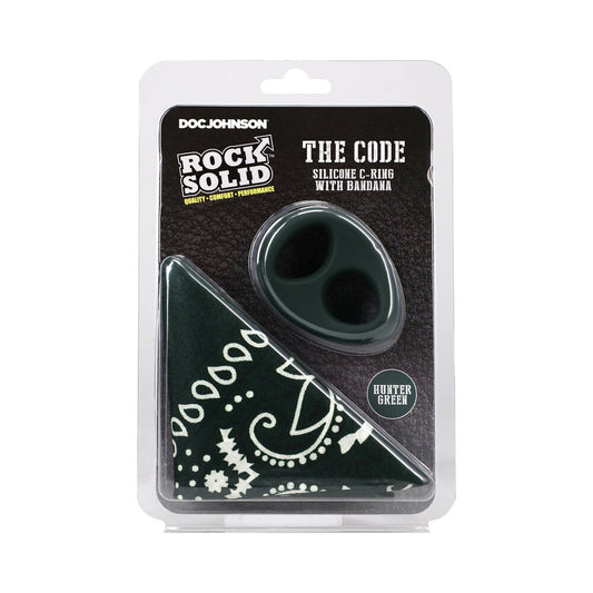 Rock Solid The Code Silicone C-Ring with Bandana – Hunter Green/Black