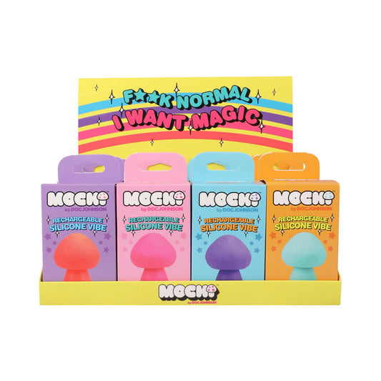 Doc Johnson Mochi Mushroom Vibe 12-Pack Display – Assorted Colors, 10 Vibration Functions