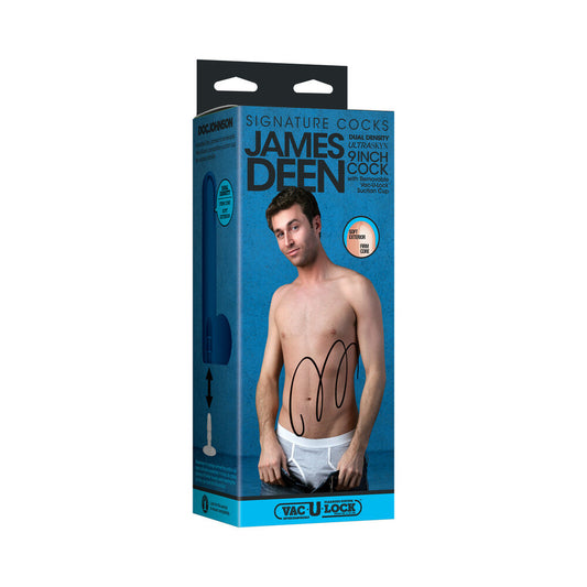 Doc Johnson James Deen 9 in. ULTRASKYN Cock with Removable Vac-U-Lock Suction Cup - Vanilla
