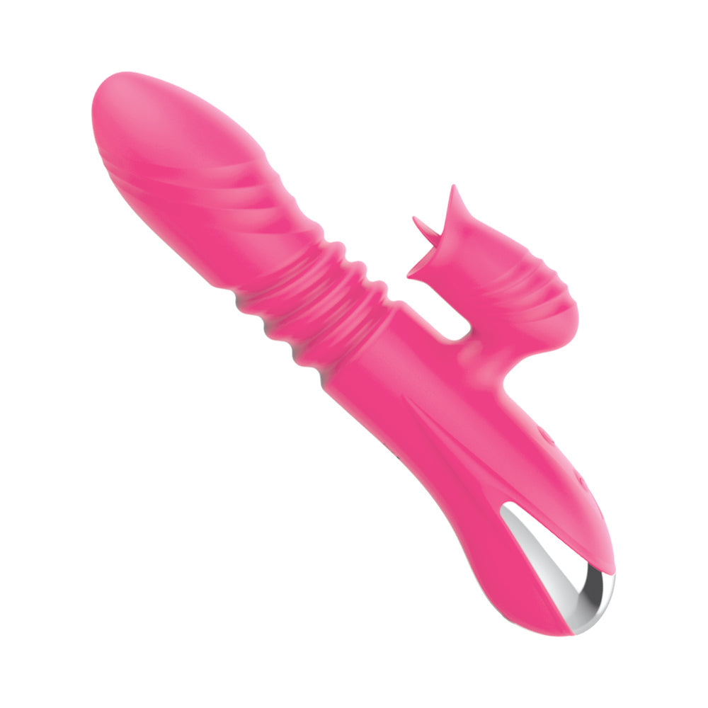 Nasstoys Intruder Heat Up Thruster Dual-Action Toy with 12 Functions – Hot Pink