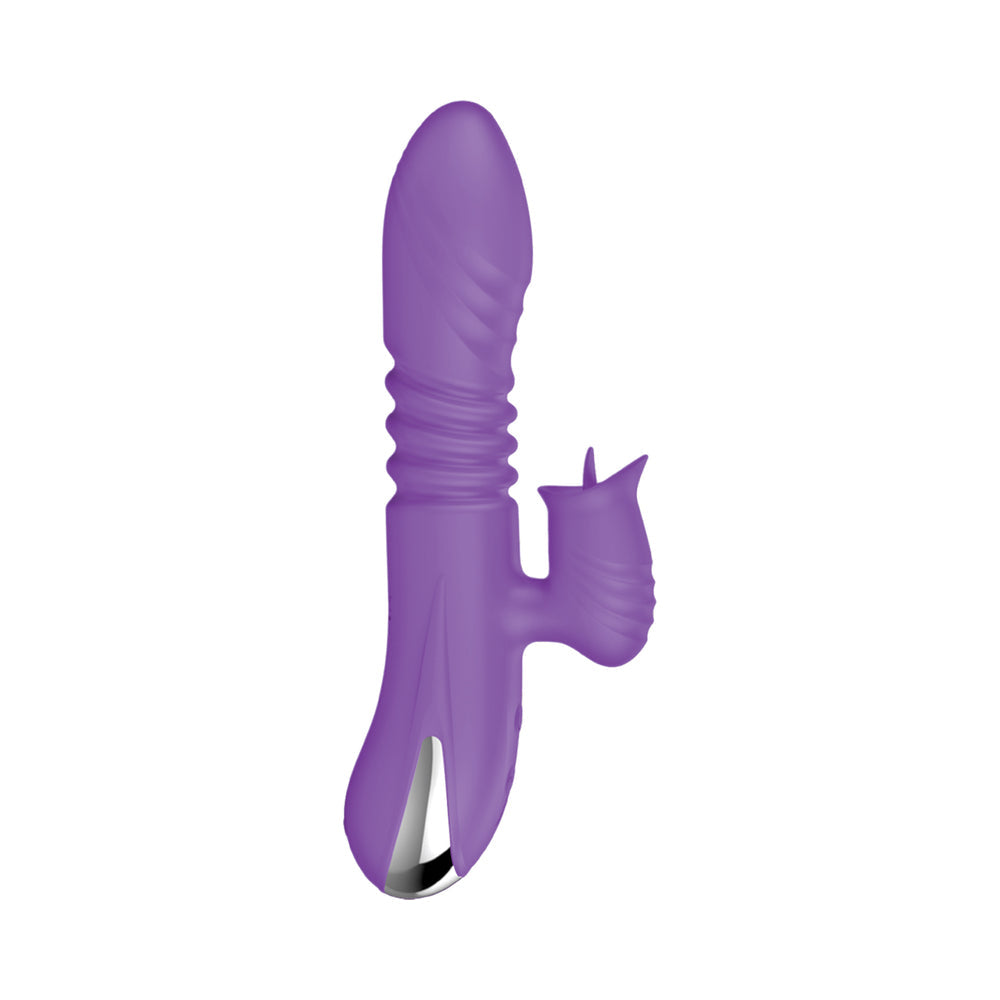 Nasstoys Intruder Heat Up Thruster – Dual-Action Toy with 12 Thrusting and 12 Licking Functions – Purple