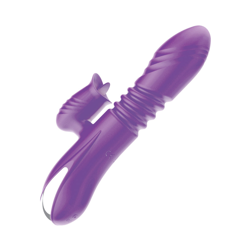 Nasstoys Intruder Heat Up Thruster – Dual-Action Toy with 12 Thrusting and 12 Licking Functions – Purple