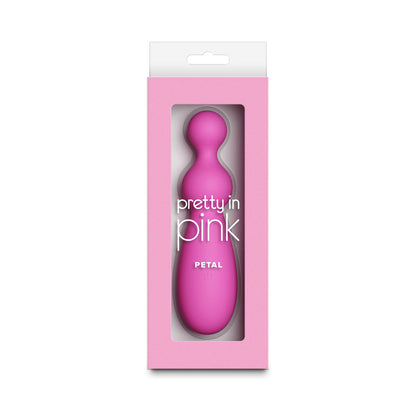 Pretty in Pink Petal by Pretty in Pink – Beaded Silicone Vibrator with Digital Display – Petal Pink