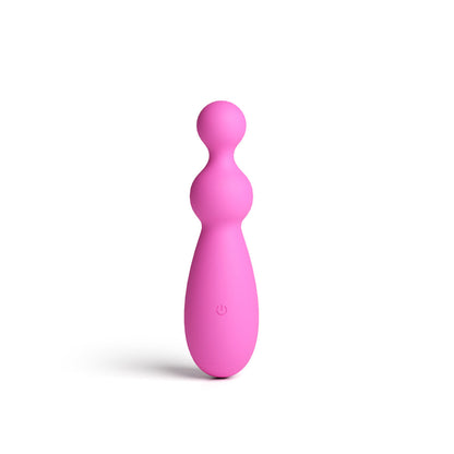 Pretty in Pink Petal by Pretty in Pink – Beaded Silicone Vibrator with Digital Display – Petal Pink
