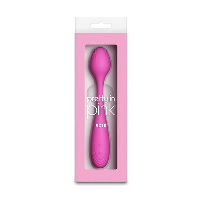 Pretty in Pink Rosé Silicone Vibrator with Dual Motors – Hot Pink