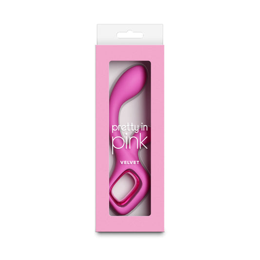Pretty in Pink Velvet G-Spot Rabbit Vibe – Hot Pink