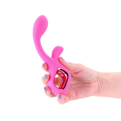 Pretty in Pink Velvet G-Spot Rabbit Vibe – Hot Pink
