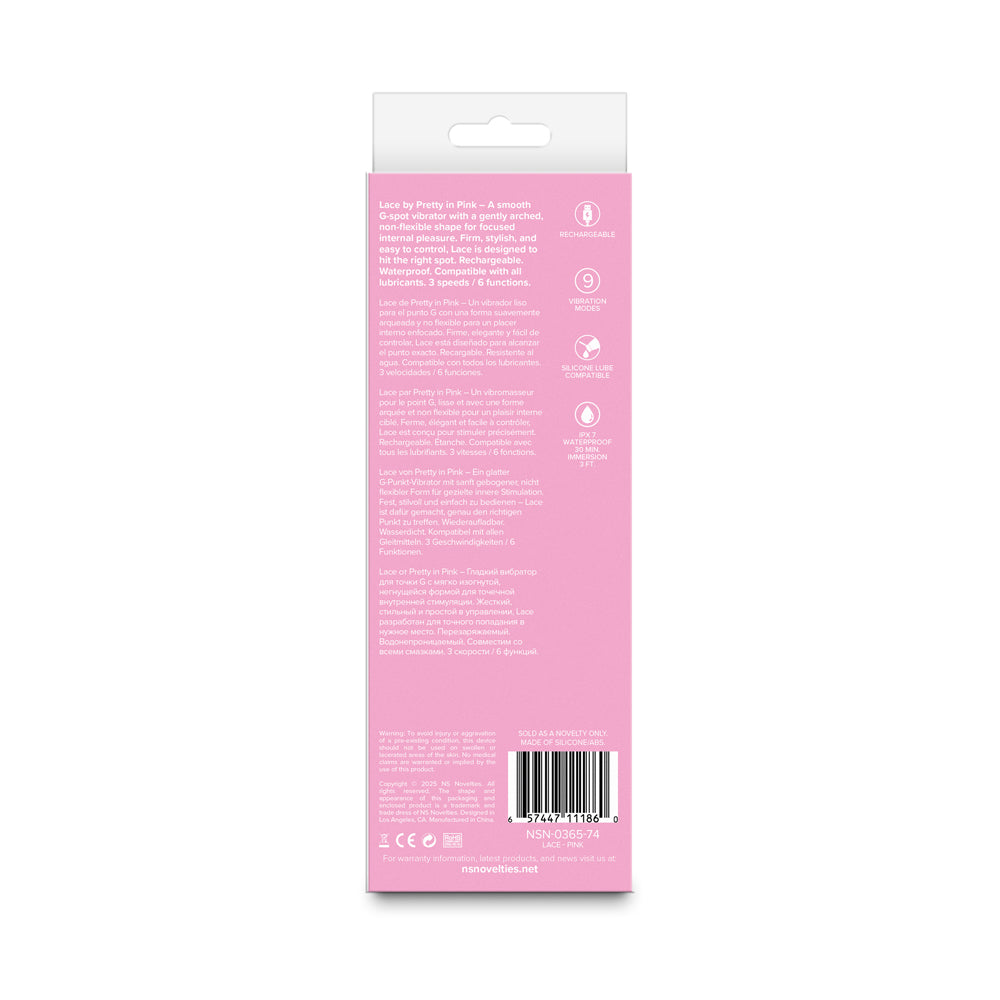 Pretty in Pink Lace G-Spot Vibrator – Hot Pink