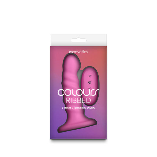 NS Novelties Colours Ribbed Vibrating 5in – Hot Pink