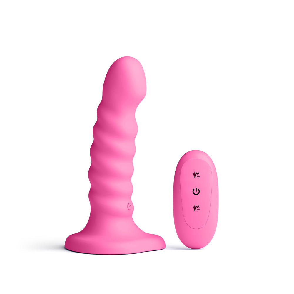NS Novelties Colours Ribbed Vibrating 5in – Hot Pink