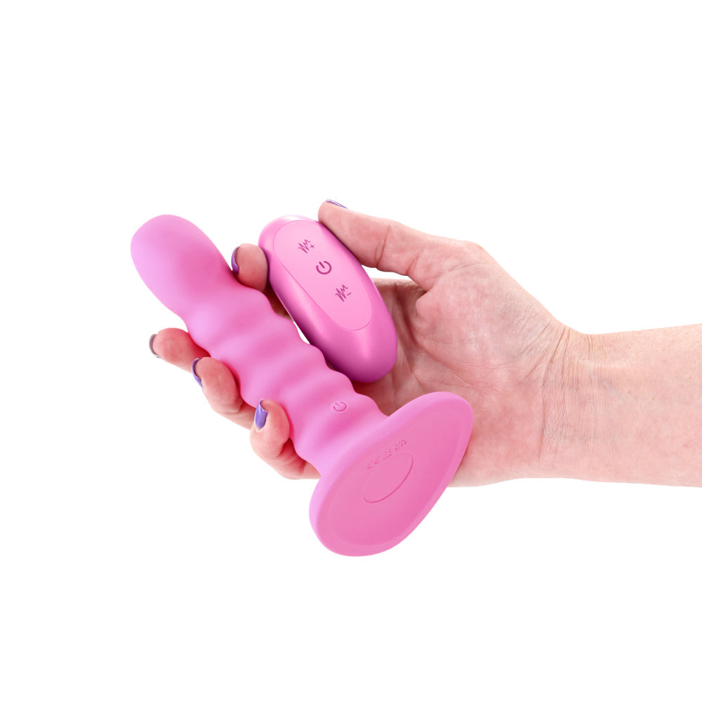 NS Novelties Colours Ribbed Vibrating 5in – Hot Pink
