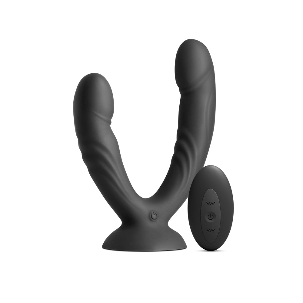 INYA Duet Black Double Dildo with Suction Cup and Remote Control