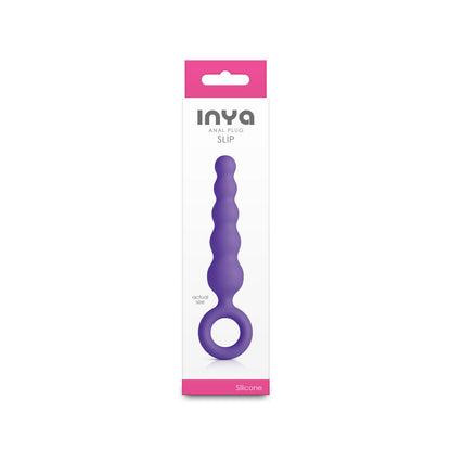 NS Novelties INYA Slip Purple Tapered Anal Plug with Finger Rings