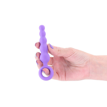 NS Novelties INYA Slip Purple Tapered Anal Plug with Finger Rings