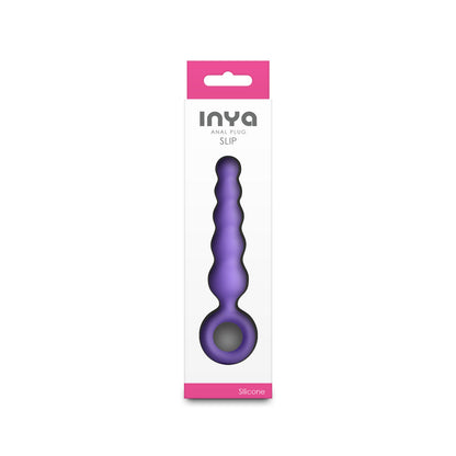 NS Novelties INYA Slip Purple Tapered Anal Plug with Finger Rings