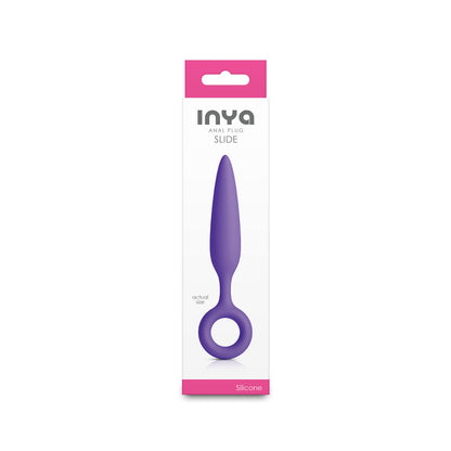 NS Novelties INYA Slide Purple Tapered Anal Plug with Finger Rings