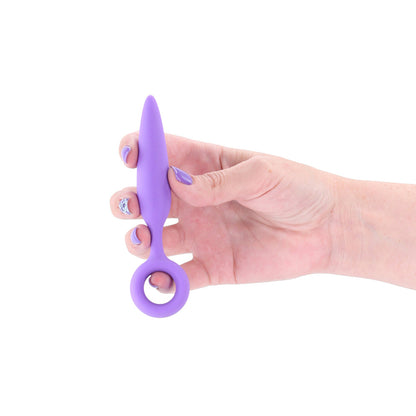 NS Novelties INYA Slide Purple Tapered Anal Plug with Finger Rings