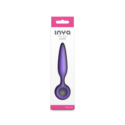 NS Novelties INYA Slide Purple Tapered Anal Plug with Finger Rings