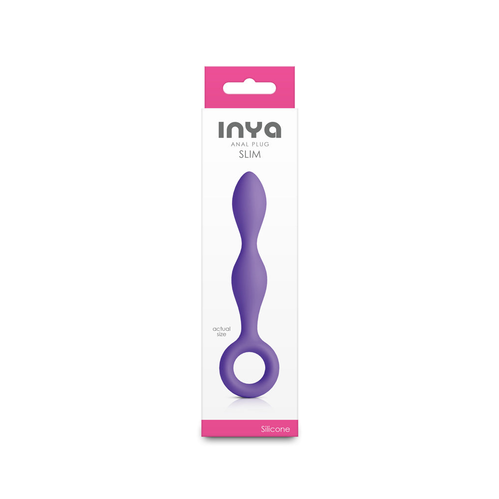 NS Novelties INYA Slim Purple Anal Plug with Finger Rings