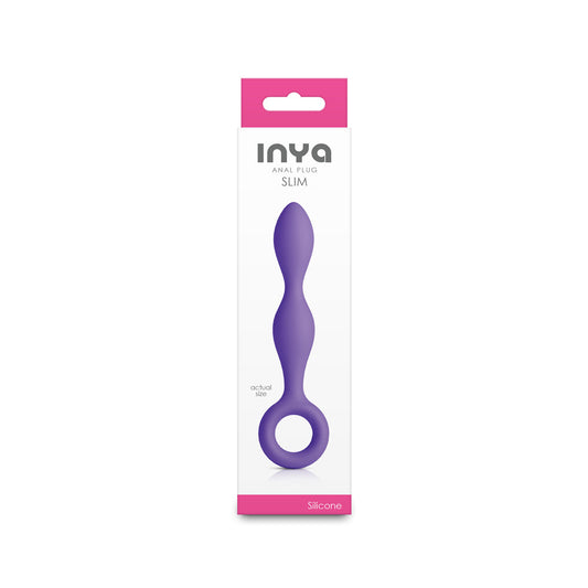 NS Novelties INYA Slim Purple Anal Plug with Finger Rings