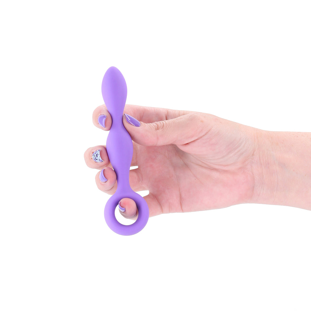 NS Novelties INYA Slim Purple Anal Plug with Finger Rings