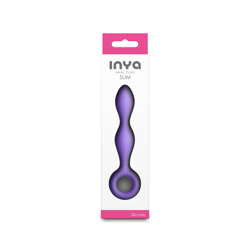 NS Novelties INYA Slim Purple Anal Plug with Finger Rings