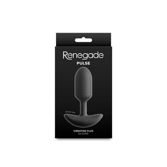 Renegade Pulse Black Vibrating Anal Plug – Body-Safe Silicone, 3 Speeds, 7 Functions