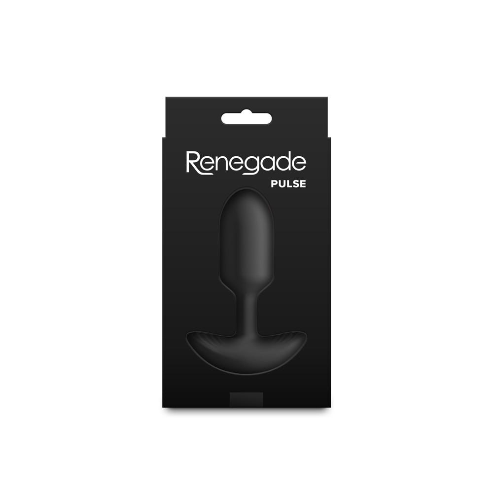 Renegade Pulse Black Vibrating Anal Plug – Body-Safe Silicone, 3 Speeds, 7 Functions