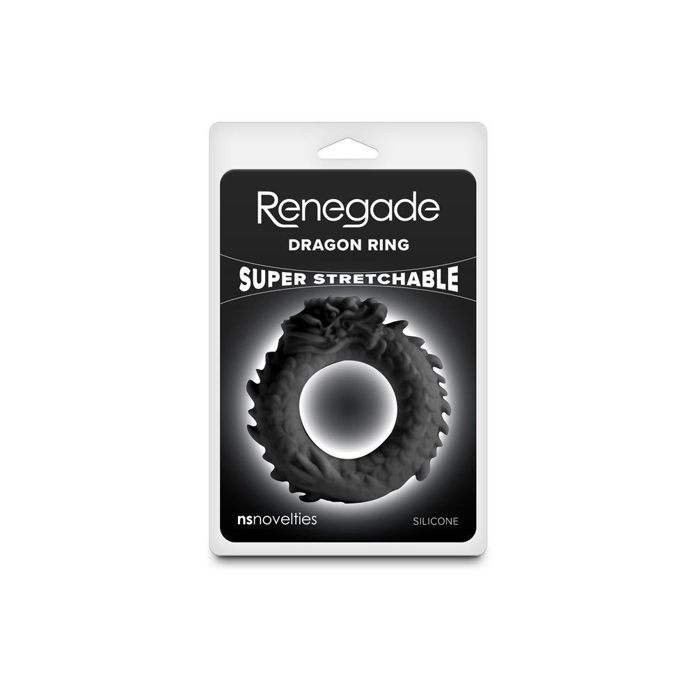 NS Novelties Renegade Dragon Ring – Stretchy Black Cock Ring