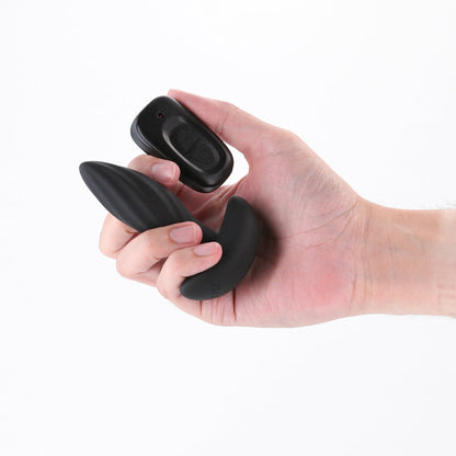 Renegade Flash Black Vibrating Anal Plug with Wireless Remote Control