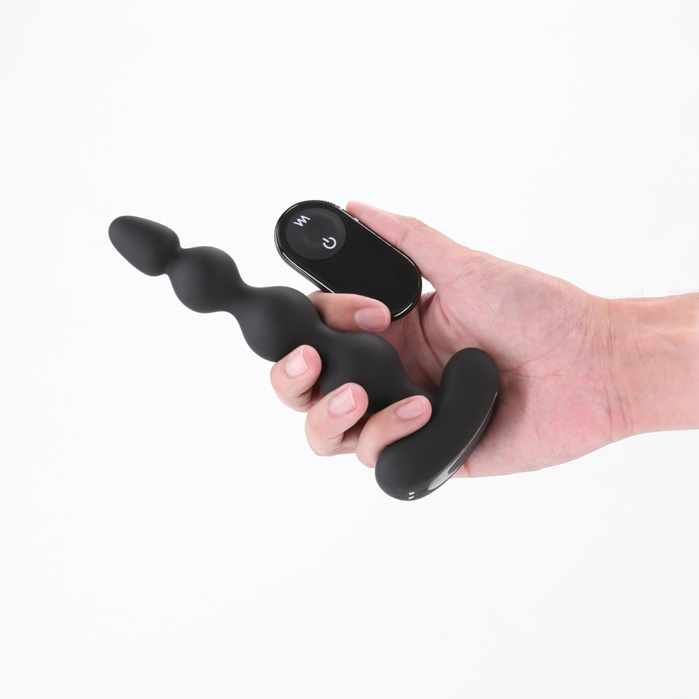 Renegade Reign Vibrating Anal Beads – Black