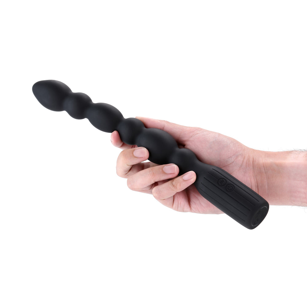 Renegade Prime Black Vibrating Beads – Body-Safe Silicone, Rechargeable