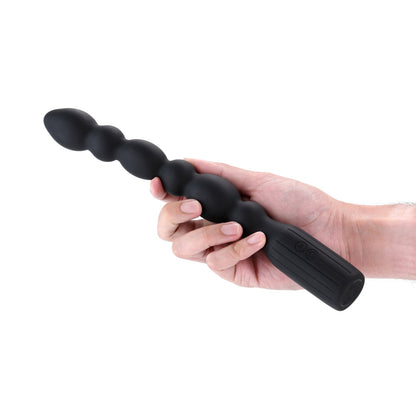 Renegade Prime Black Vibrating Beads – Body-Safe Silicone, Rechargeable