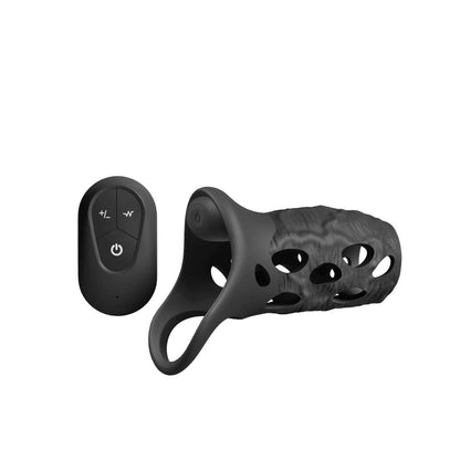 Renegade Edge Vibrating Penis Sleeve with Remote Control – Black