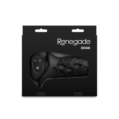 Renegade Edge Vibrating Penis Sleeve with Remote Control – Black
