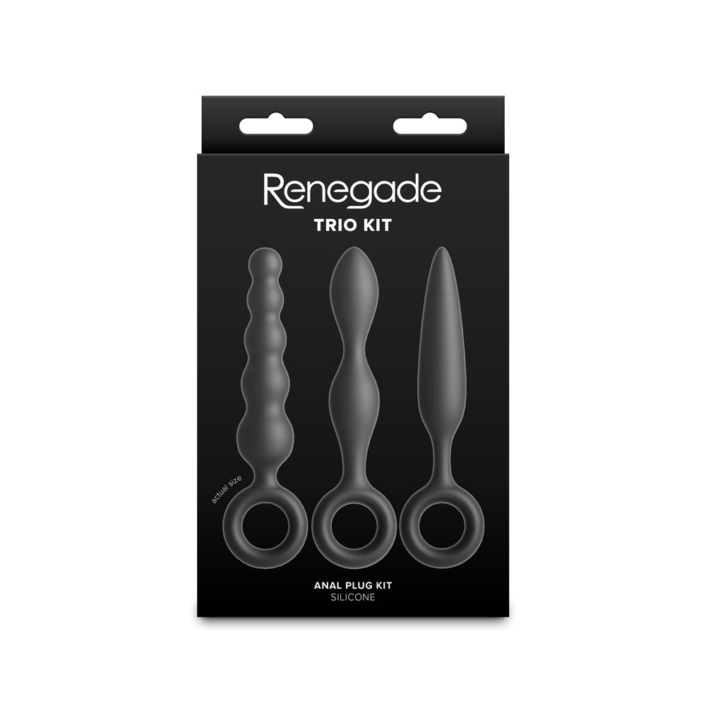 Renegade Trio Kit Black - Three-Piece Anal Plug Set