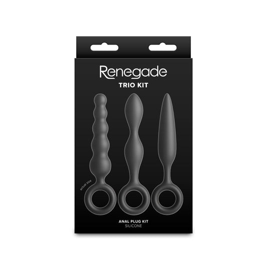 Renegade Trio Kit Black - Three-Piece Anal Plug Set